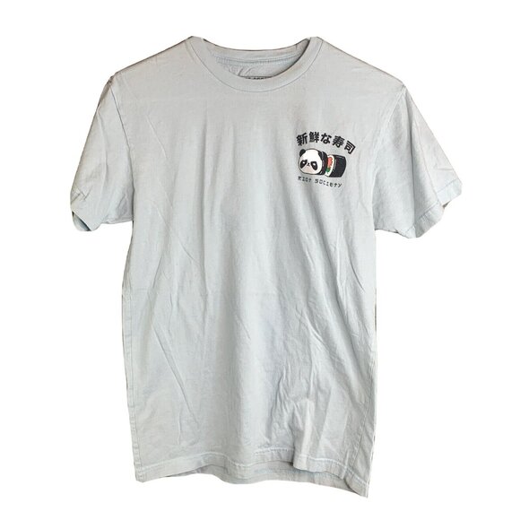 riot society Other - Riot Society Sushi Panda Graphic T-Shirt S White Crewneck Short Sleeve 100% Cott
